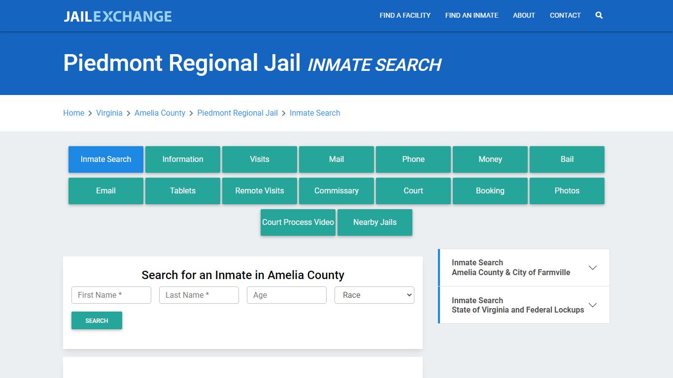 Piedmont Regional Jail, VA Inmate Search: Roster & Mugshots